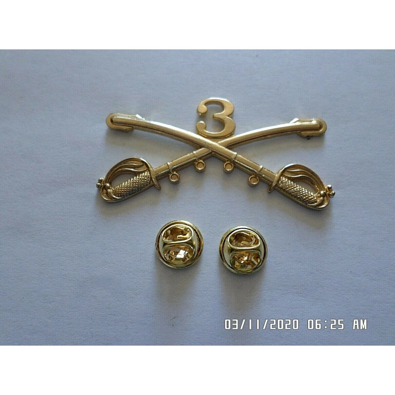 3rd CAVALRY SWORDS SABERS MILITARY HAT PIN 3rd CAVALRY REGIMENT