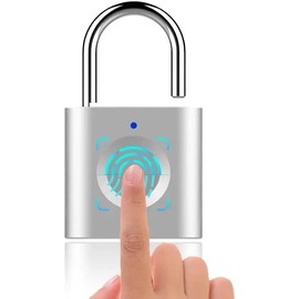 Padlock Fingerprint Lock Fingerprint Padlock Lock with Key Fingerprint App Large Padlock with Fingerprint Waterproof Door Garage School Warehouses