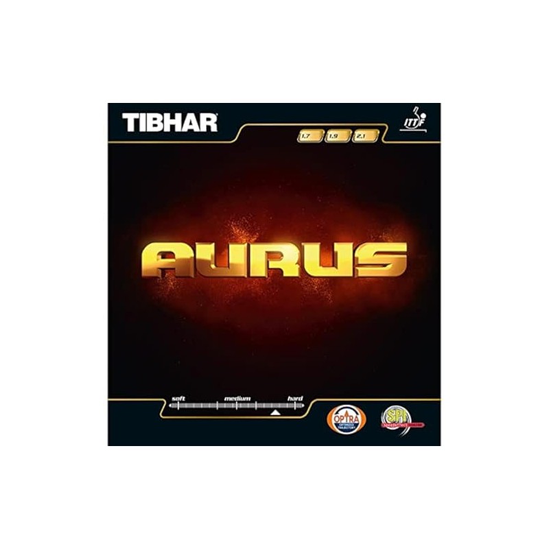 Tibhar Aurus Table Tennis Rubber (Black, 1.7mm)