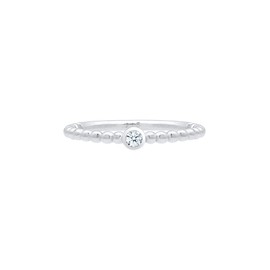 Elli Premium Women's Engagement Ring Geo Balls Diamond (0.03 ct) in 925 Sterling Silver, Sterling Silver stone Sterling silver, Diamond