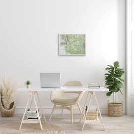 Stupell Industries Yellowstone National Park Continental Divide Map Forest Geography, Design by Daphne Polselli Canvas Wall Art, 20 x 16, Green