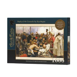 Art & Fable, Reply of The Cossacks by Ilya Repin, 1000 Piece Fine Artwork Premium Adult Jigsaw Puzzle