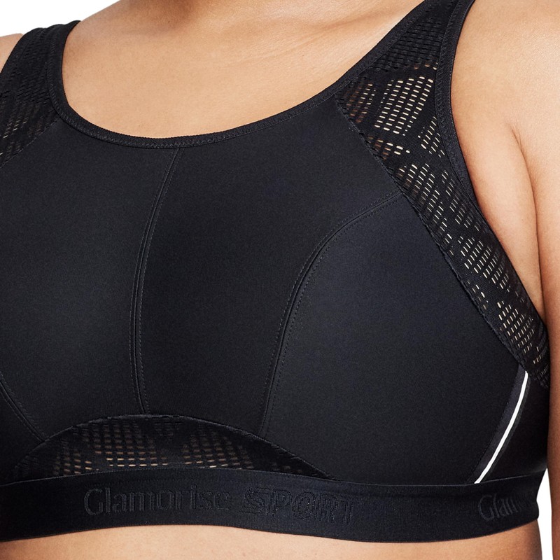 Große Größen Plusgröße Atmungsaktiver Mesh-Sport-BH ohne Bügel Nr. 1068