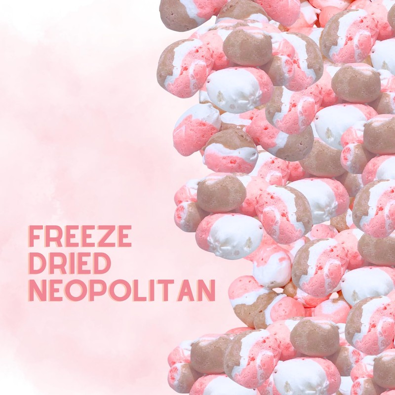 PinkeySmile Neapolitan Flavored Freeze-Dried Taffy 2 oz – Crunchy &