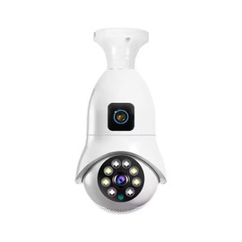 V380 Pro 4MP Waterproof IP Camera Dual Lens E27 New Bulb Full Color Night Vision Two Way Audio Outdoor Security Camera