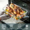 6-Piece Extra-Deep Glass Baking Dish Set with Lids, Rectangular Glass