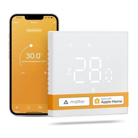 MIUCDA Matte Smart Thermostat for Electric Underfloor Heating WLAN Wall Thermostat WiFi Room Thermostat Digital Heating Thermostat with Home Kit, Alexa, Google Home, SmartThing