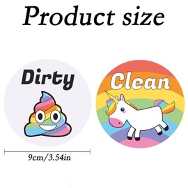 SURALIN Magnet Dishwasher Clean Dirty Sign Funny Design Magnet for Kitchen Organisation and Storage Powerful Reversible Indicator