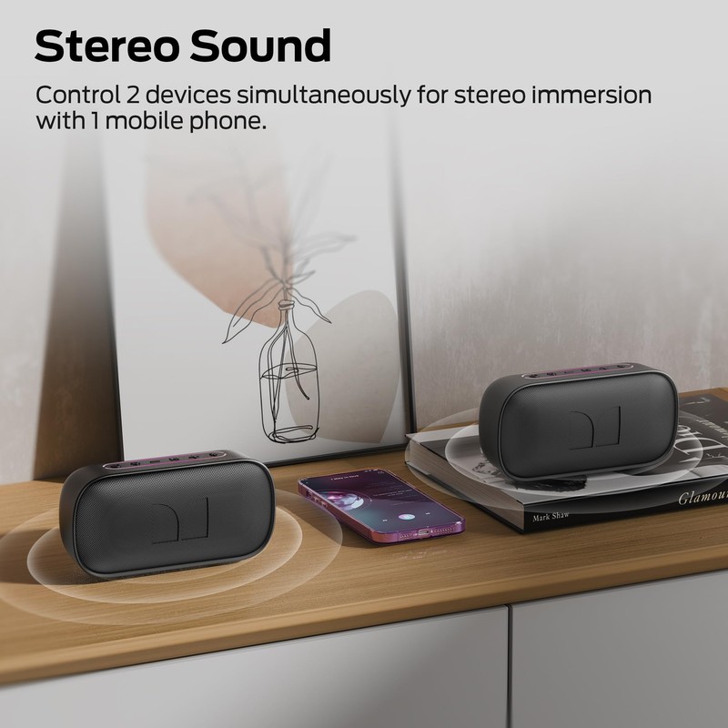 Monster S150 Speaker, Strong Bluetooth 5.4, IPX7 Waterproof Wireless Speaker,