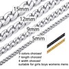 5mm Stainless Steel Curb Link Chain Necklace 22inches Male Chain