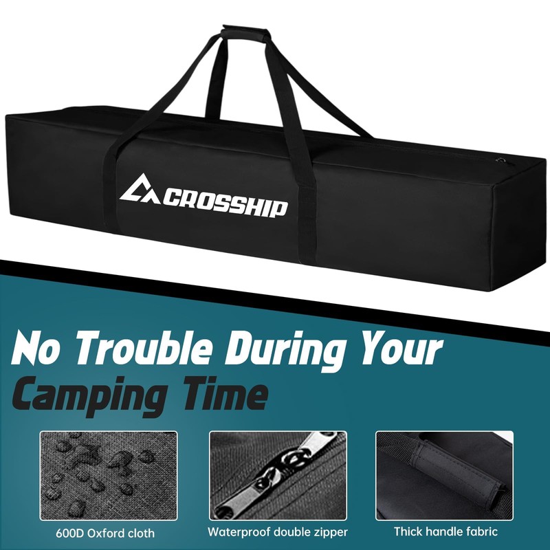 CROSSHIP Heavy-Duty Hammock Storage Bag - Black, 41.3''L x 10''W,
