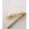 VINGTAINE H7876 Stone-Style Natural Barrette, White, Thin Hair Accessory, Simple,