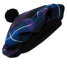 Kilts Boutique Scottish Highland Pride of Scotland Tartan Tam O' Shanter Mütze, traditionelle Baskenmütze mit Bommel, Einheitsgröße