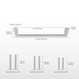 AOKENBAO 5-Inch Polished Chrome Cabinet Handles High-End Solid Cabinet Handles for Bathroom Cabinets Drawers Lockers File Cabinets TV Cabinets 6-Pack (High-End Polished Chrome)