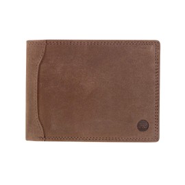 Harrys-Collection HC Men's Wallet Horizontal Buffalo Leather RFID Protection Vintage, brown, Vintage