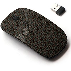 CJCBROES 2.4G Wireless Mouse with Cute Pattern Design for All Laptops and Desktops with Nano Receiver - Raster Baroque Vintage Floral