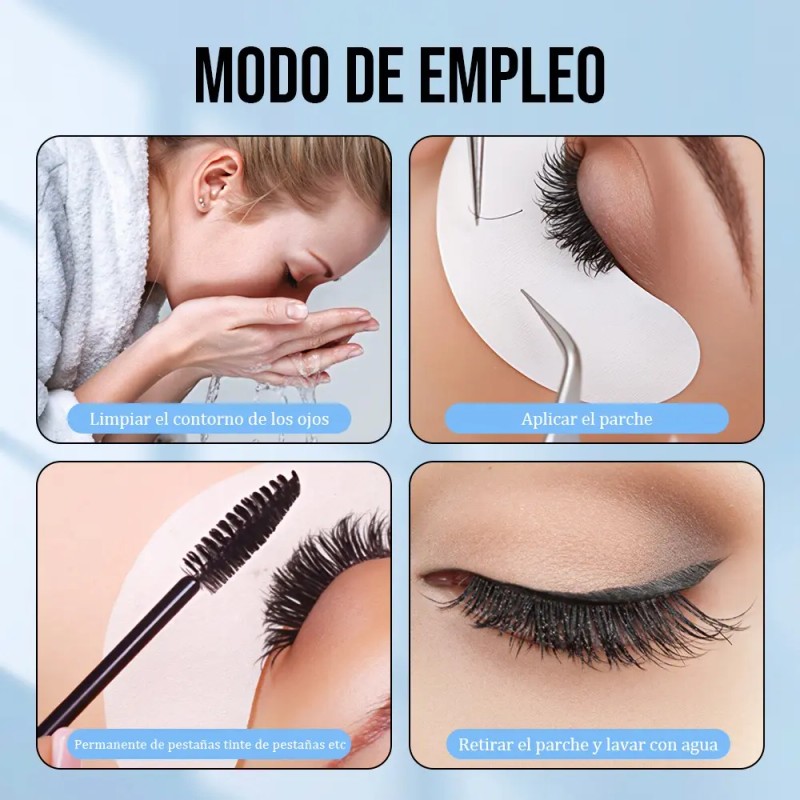 100 Pares Parches Hidrogel Para Extesiónde Pestañas Mink