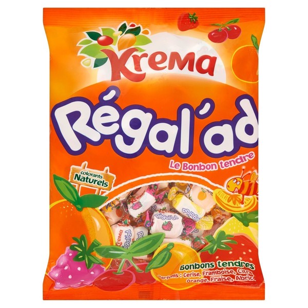 Krema Regal'ad Fruit Chewy Candy From France 150 Gr (2 PACK)
