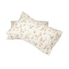 Queen Bed Pillow Pillowcases, 100% Cotton Floral Pattern Breathable Pillow