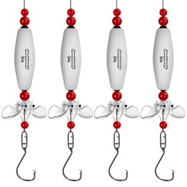QualyQualy Catfish Float Rigs with Propeller, Fishing Bobbers Santee Rig for Catfishing Tackle EVA Foam Peg Floats Catfish Rigs, 2.5in 3in 4Pack