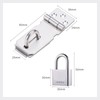 Door Lock Hasp with Door Lock and Screws, Stainless Steel
