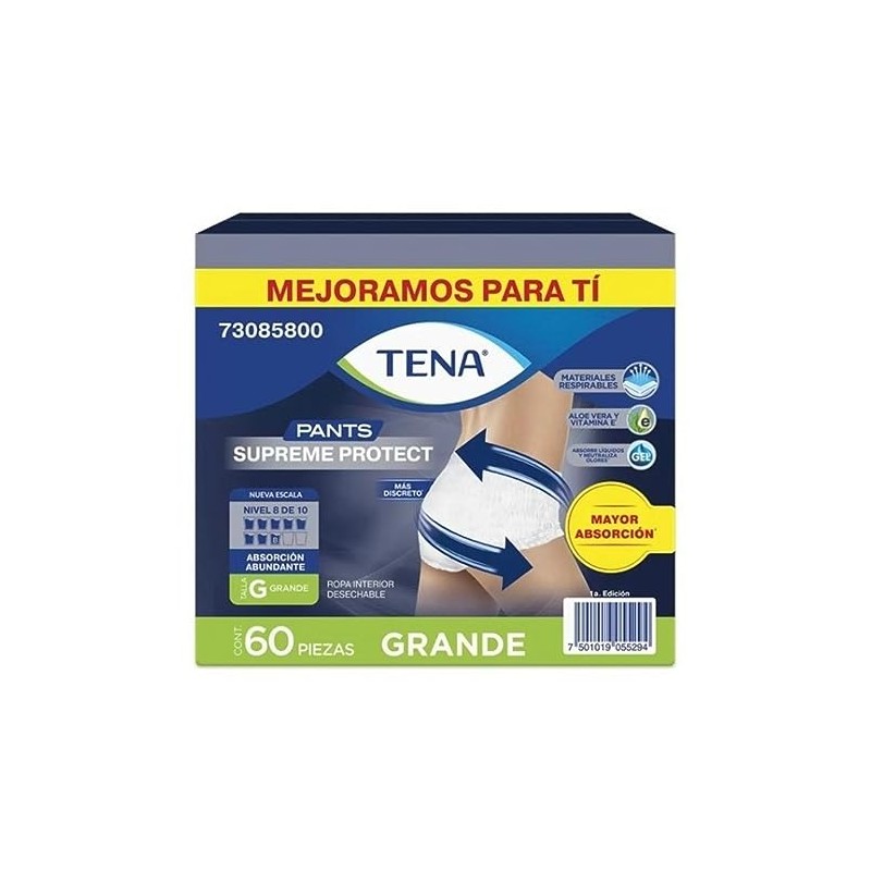 TENA PANTS SUPREME PROTECT 60 PIEZAS