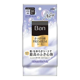Ban Refreshing Premium Sheets, Powder in Type, Clean Soap Scent, 30 Sheets