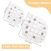DICOSMETIC 2 Styles Curved Corner Ruler - 2Pcs Acrylic Quilting