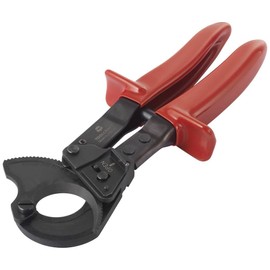 TOOLCRAFT Ratchet Cable Cutter I Smooth Cut Cable I Minimal Force Cutting I Comfort Grip Cable Cutter I Built-in Safety Lock I 240 mm² I I Power Tool