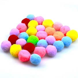 Balacoo 30 Piezas De Felpa para Gatos Juguetes De Pompones EláSticos Coloridos para Gatitos, Bolas Suaves Y Ligeras para Mascotas, Perfectas para Jugar Y Ejercicio FíSico