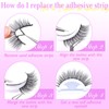 Natural Self Adhesive Eyelashes Wispy Self Adhesive Lashes 3D No