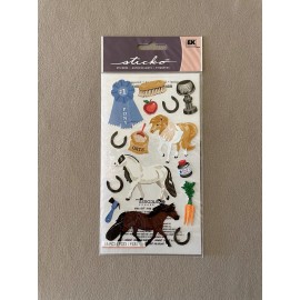 Sticko By EK Success Sheet Of Sticko “Pony Show” Stickers, Includes 15 Stickers, Brand New In Package