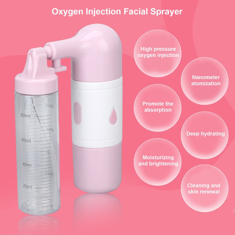High Pressure Oxygen Injection Beauty Machine Handheld Nanometer Mist Facial