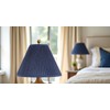 Aspen Creative 33170, Mushroom Pleated Traditional Dark Blue Spider Lamp