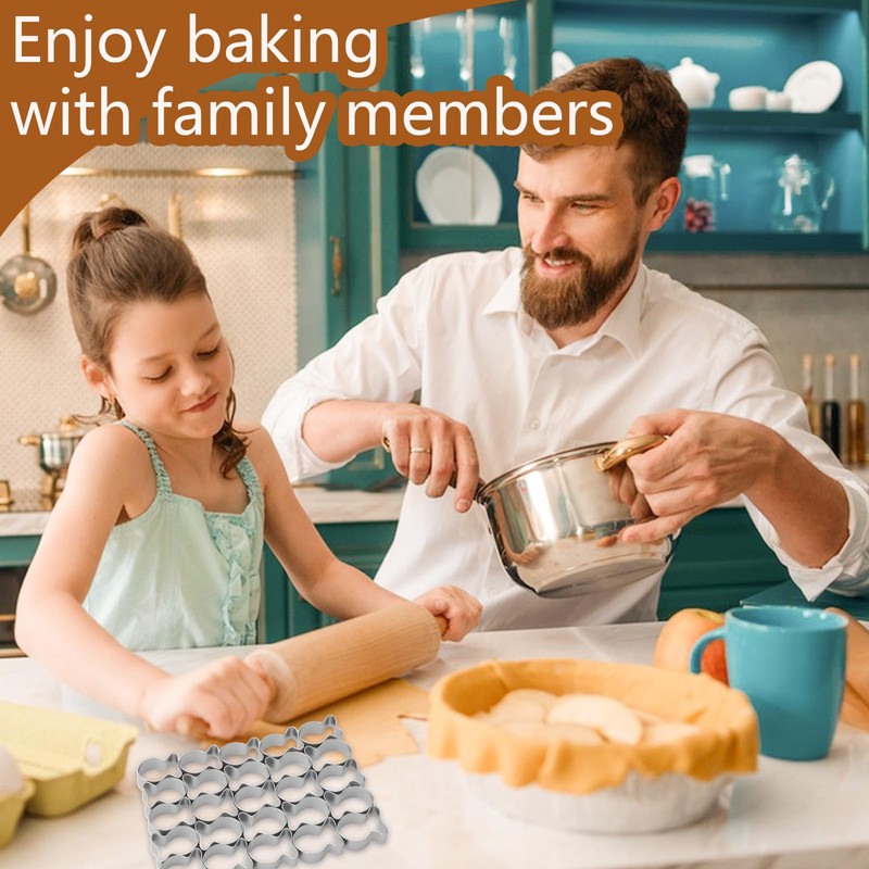 Cracker Cutter for Gold Fish,Stainless Steels Small Cookie Cutters,25 Cavity