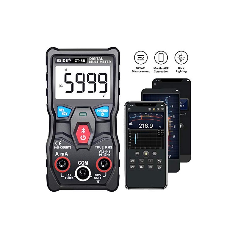 BSIDE Wireless Digital Multimeter Fully Auto-Ranging True RMS 6000 Counts