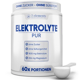 Electrolytes PUR • 420g (60 Servings) • No Sugar & Sweeteners • Keto • For Sports and Against Hangovers • No Additives and Flavours • Isotonic Electrolyte Drink • Includes Measuring Spoon