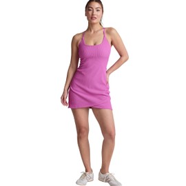 Beyond Yoga Women's The Line Ribbed Mini Dress, Sunset Violet, Large