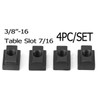 4PC Set T-Slot Nut Black Oxide Finish 3/8-16 Threads Table