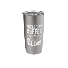 Fueled By Coffee And Clears Badminton Stainless Steel Insulated Tumbler