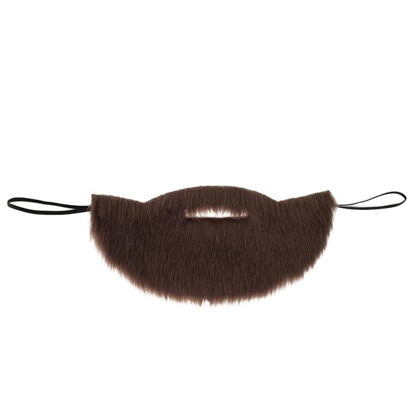 FVCENT Men's Beard Fake Mustache Fake Beards Costume Facial Supplies Disguise Male Makeup Cosplay Halloween Party (Brown)