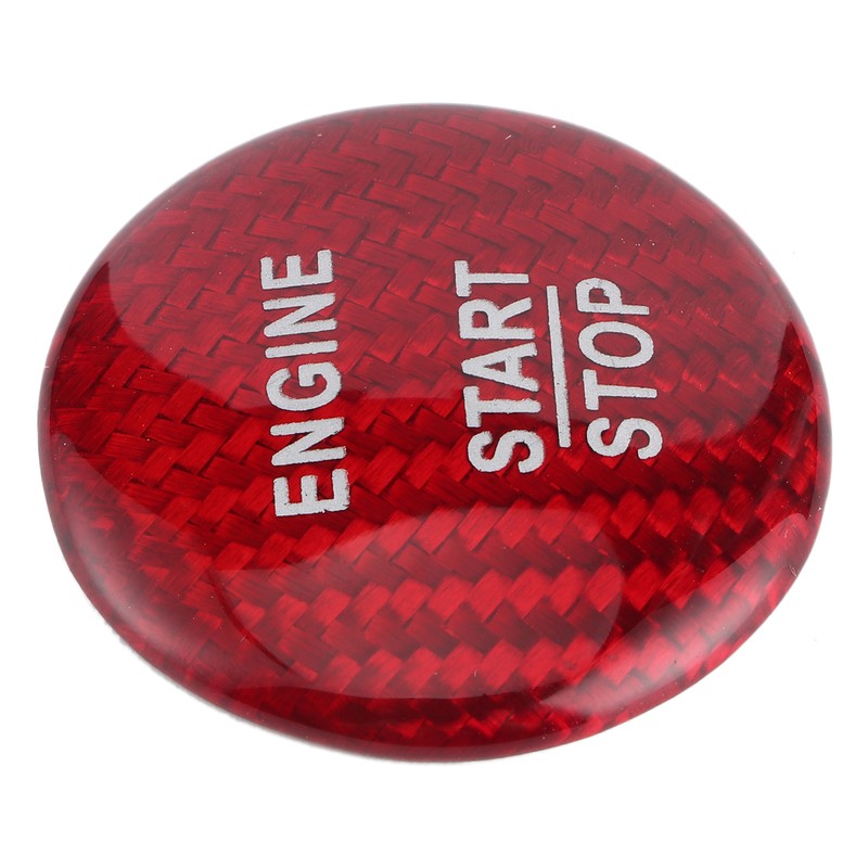 Carbon Fiber Engine Start Stop Button Cover Trim Fit for
