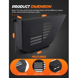 ADTOPI JK Rear Door Storage Organizer Metal Door Side Insert Storage Box Container Compatible with Jeep Wrangler JK JKU 2007-2018 Door Stainless Steel 2PCS