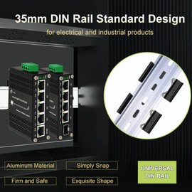 5PCS Din Rail Mount Clip 35mm 1.08 Width Universal DIN Rail Mounting Clip Mounting Bracket Aluminum Alloy Solid State Relay Clip for Switch, Relay Mounting DIN Rail Mounting Bracket