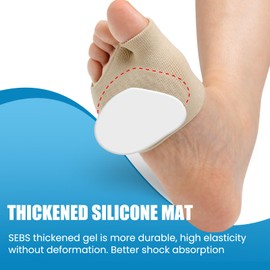 Metatarsal Pads for Women Men, 2 PCS Ball of Foot Cushion Pads, Breathable Soft Metatarsalgia Pads, Metatarsal Support, Foot Pads for Ball of Foot, Forefoot Cushion Pads（Size M）