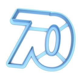 Sweet Prints Inc Number 70 Cookie Cutter - Dishwasher Safe (3" tall)