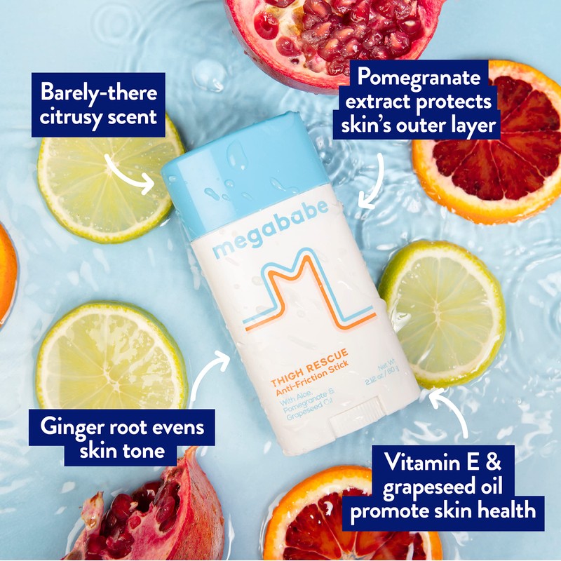 MegaBabe Thigh Rescue Anti Chafe Stick with Aloe, Pomegranate and