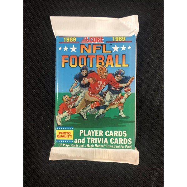 1989 Score Football (1) Sealed Pack From Box Barry Sanders