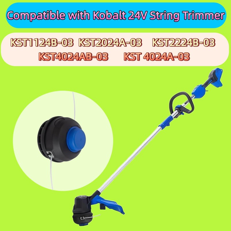 KLS124-03 Replacement Trimmer Head Compatible with Kobalt 24V String Trimmer
