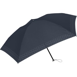 assa Women's Folding Sun Umbrella, Light & Slim Parasol, 100% UV Protection, Heat Shielding Effect, Ultra Lightweight, Slim, 5 Ribs, Sun or Rain, 19.7 inches (50 cm), FM814/Navy